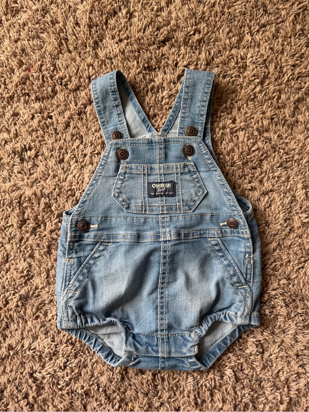 NWOT OshKosh B'gosh Denim Baby Overalls